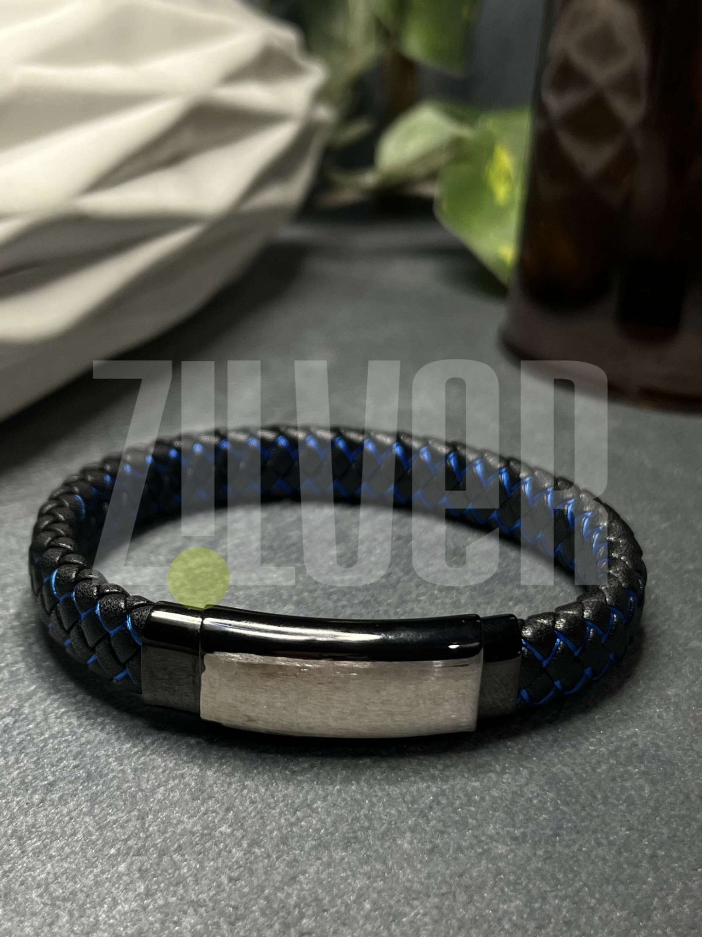 Midnight Wave Leather Bracelet