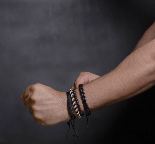 Blackout Fusion Leather Braclete