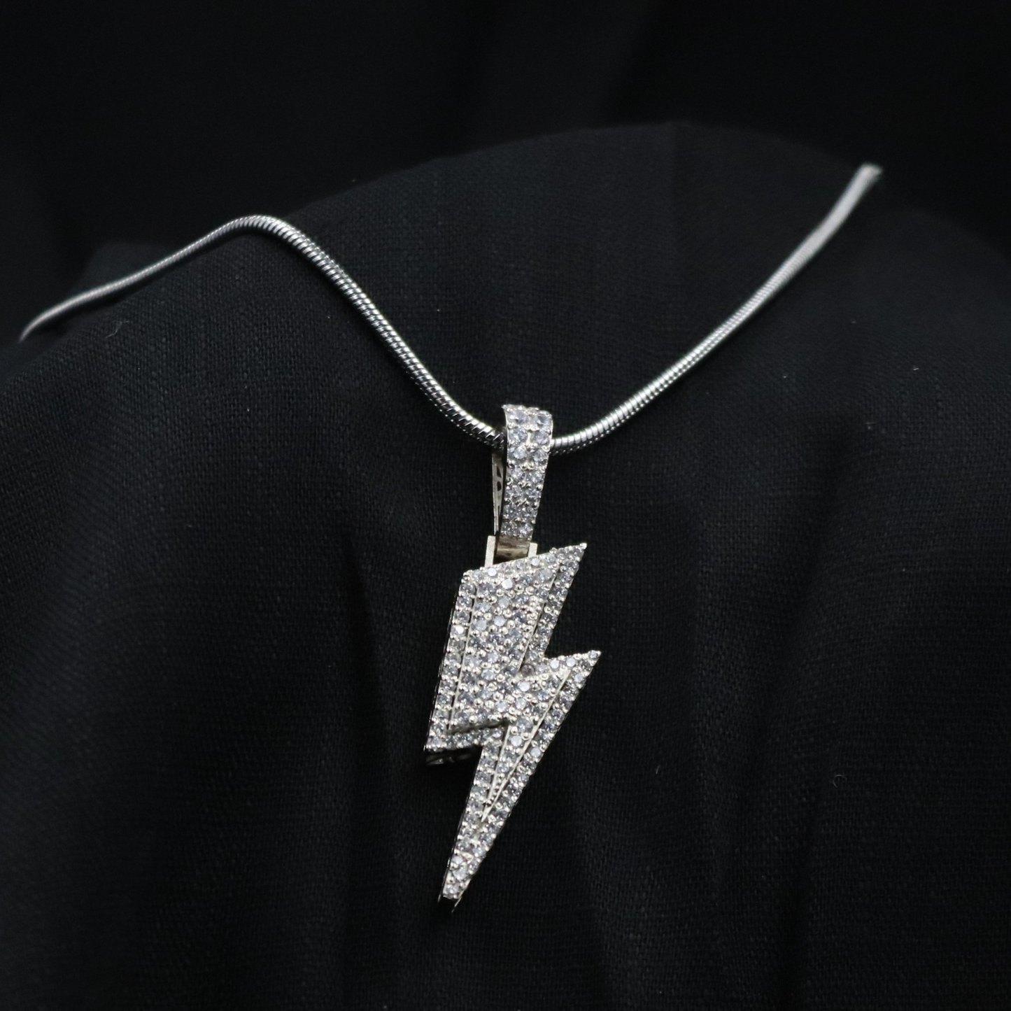 Iced Bling Lightning Pendant