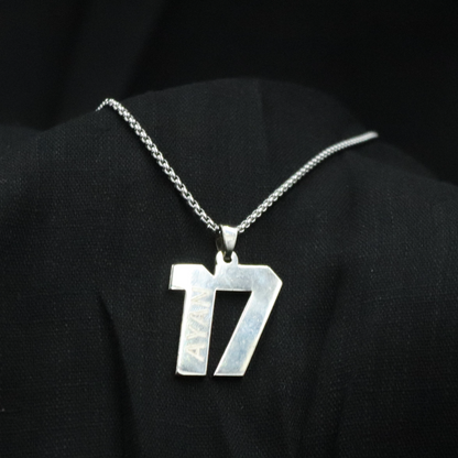 Hand Crafted Birth Number and Name Pendant