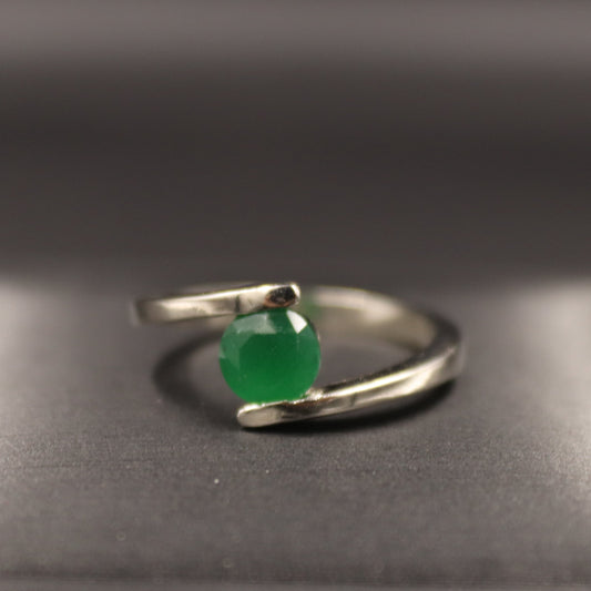 Hand Crafted Round Emerald Ring