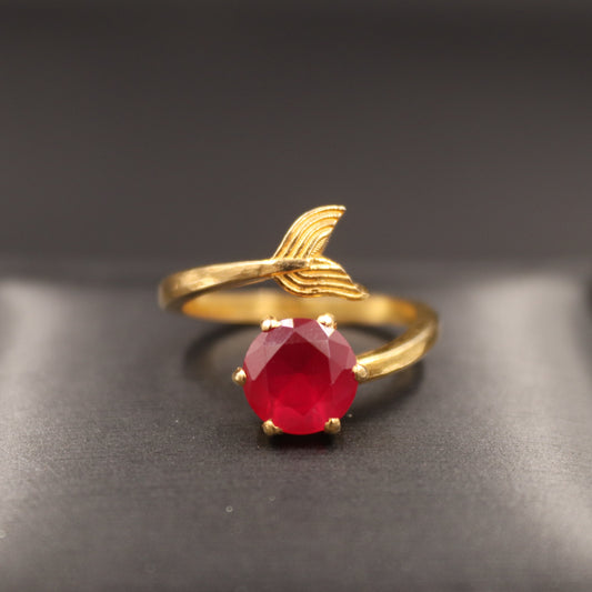 RING OF THE RED MERMAID Gold Plated