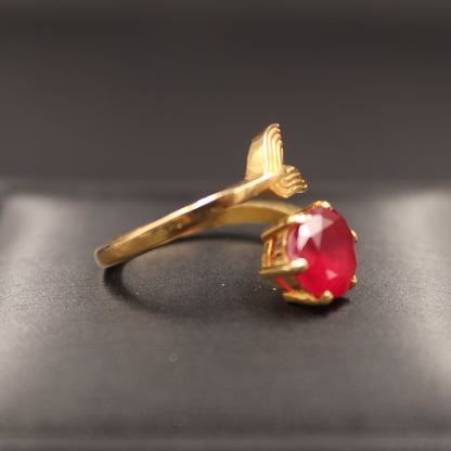 RING OF THE RED MERMAID Gold Plated