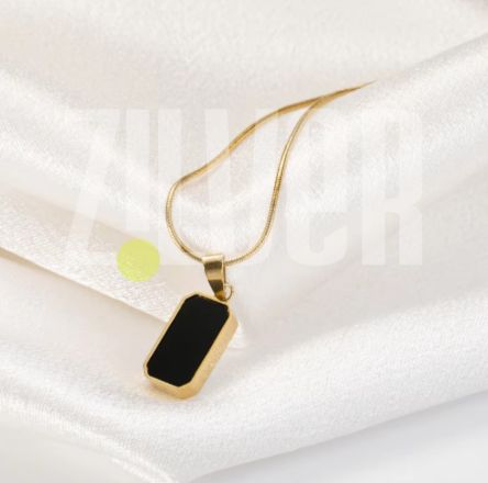 Sleek Black Pendant