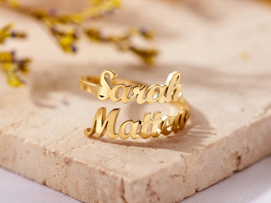 Buy Couple Name Ring Online In India - Etsy India