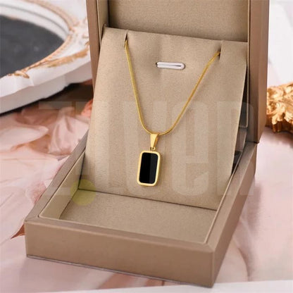 Sleek Black Pendant