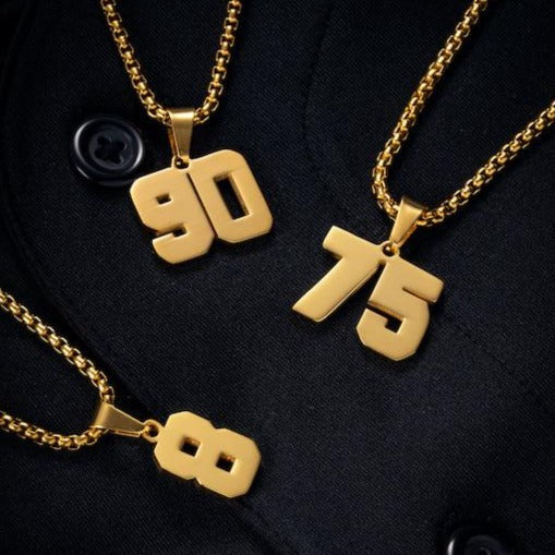 Hand Crafted Birth Number and Name Pendant